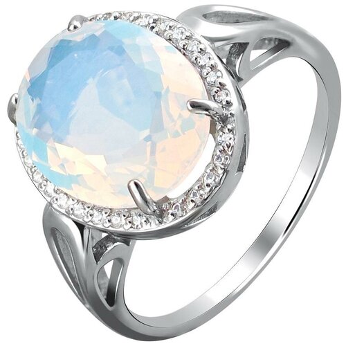 фото Эстет кольцо с фианитами и кристаллами swarovski из серебра с22к250835, размер 18