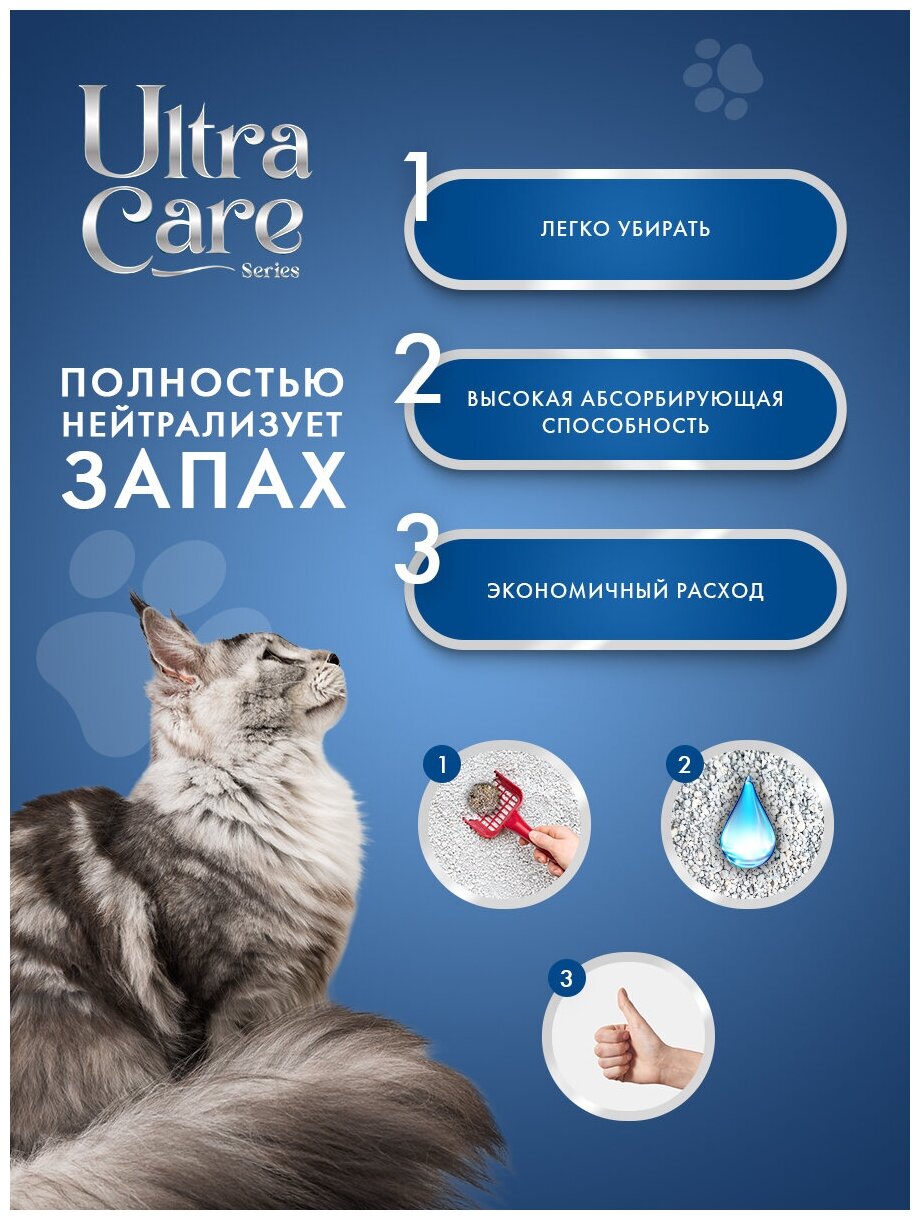 Ultra Care Active Carbon комкующийся наполнитель для кошачьего туалета с активированным углем