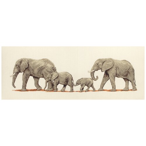 фото Anchor набор для вышивания прогулка слонов 47 х 14 см (pce732)