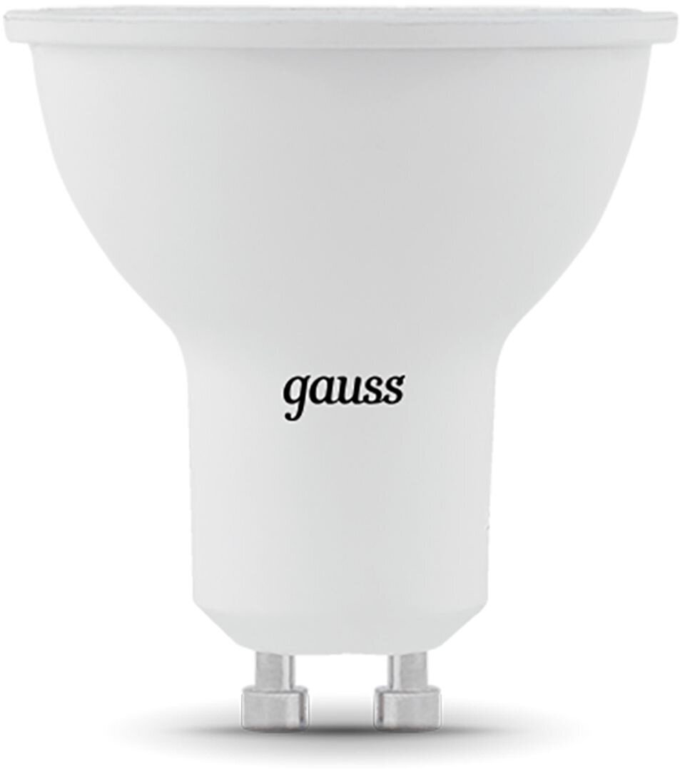 Упаковка светодиодных ламп 10 шт. gauss 101506105, GU10, MR16, 5 Вт, 3000 К