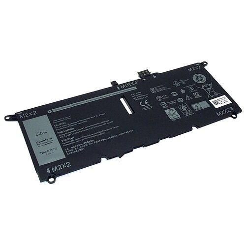 фото Аккумуляторная батарея для ноутбука dell xps 13 9370 (0h754v) 7.6v 6500 mah oem