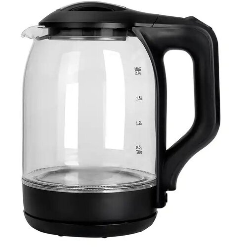 Чайник электрический RAF R-7839 2 Л боросиликатное стекло черный 199900₽