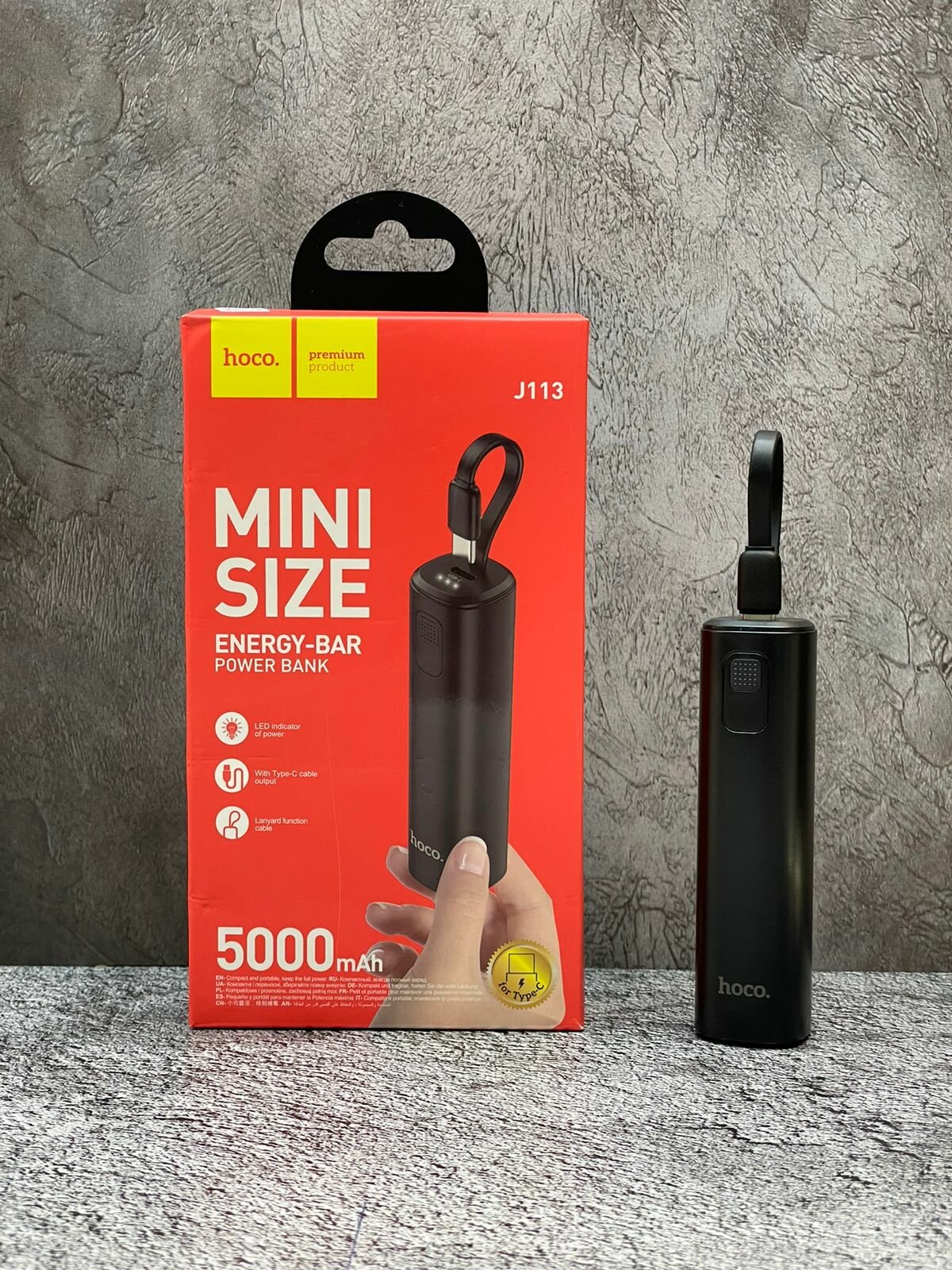 Внешний аккумулятор Hoco J113 5000mAh Type-C, черный — фото 2