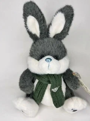 Мягкая игрушка Кролик 30 см с шарфом