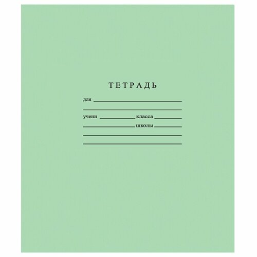 Тетрадь школьная Тетрапром А5, 18 листов, линия, зеленая