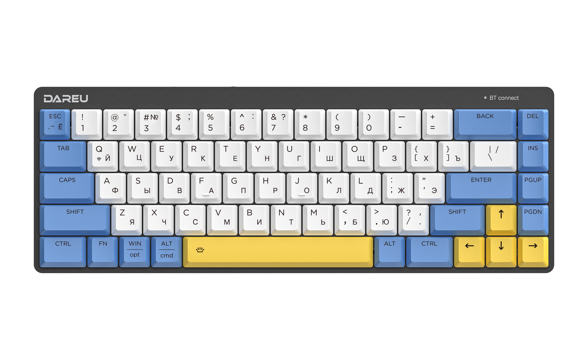 Dareu EK868 White/Blue/Yellow Wireless Red switch