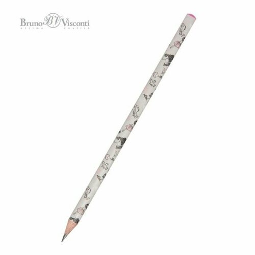 Карандаш чернографитный 20 мм Happy Graphix Девочка и единорог Сердечки HВ трёхгранный 405₽