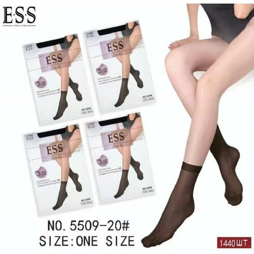 Носки ESS, 40 den, 3 пары, размер 23/25, черные носки размер 40 черный