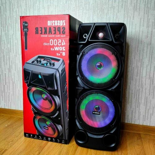 Беспроводная bluetooth колонка ZQS-8210-высота 76 см беспроводной микрофон 730000₽