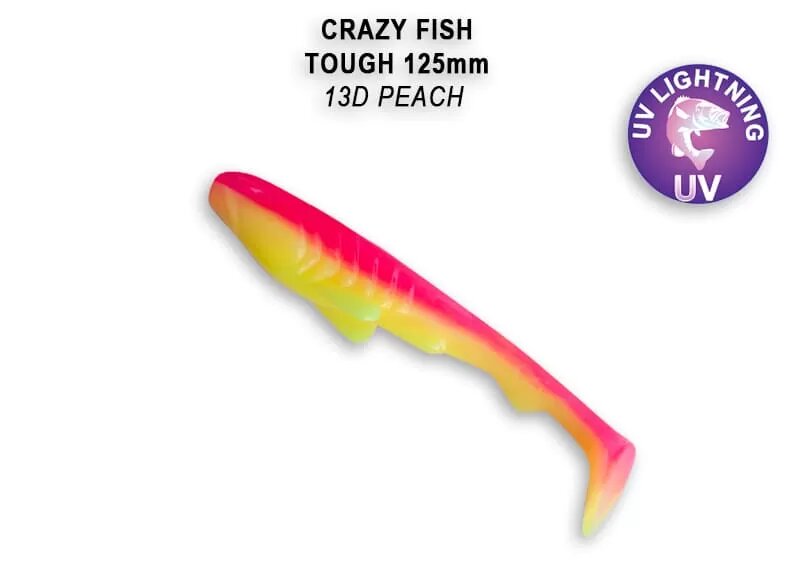 Силиконовая приманка мягкая съедобная Crazy Fish Tough 5" 12.50 см 28-125-13d-6 5 шт.