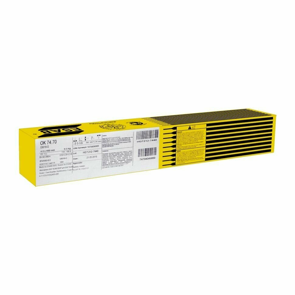 Электроды ESAB OK 74.70, диам. 4,0x450 мм (6кг) - фотография № 6