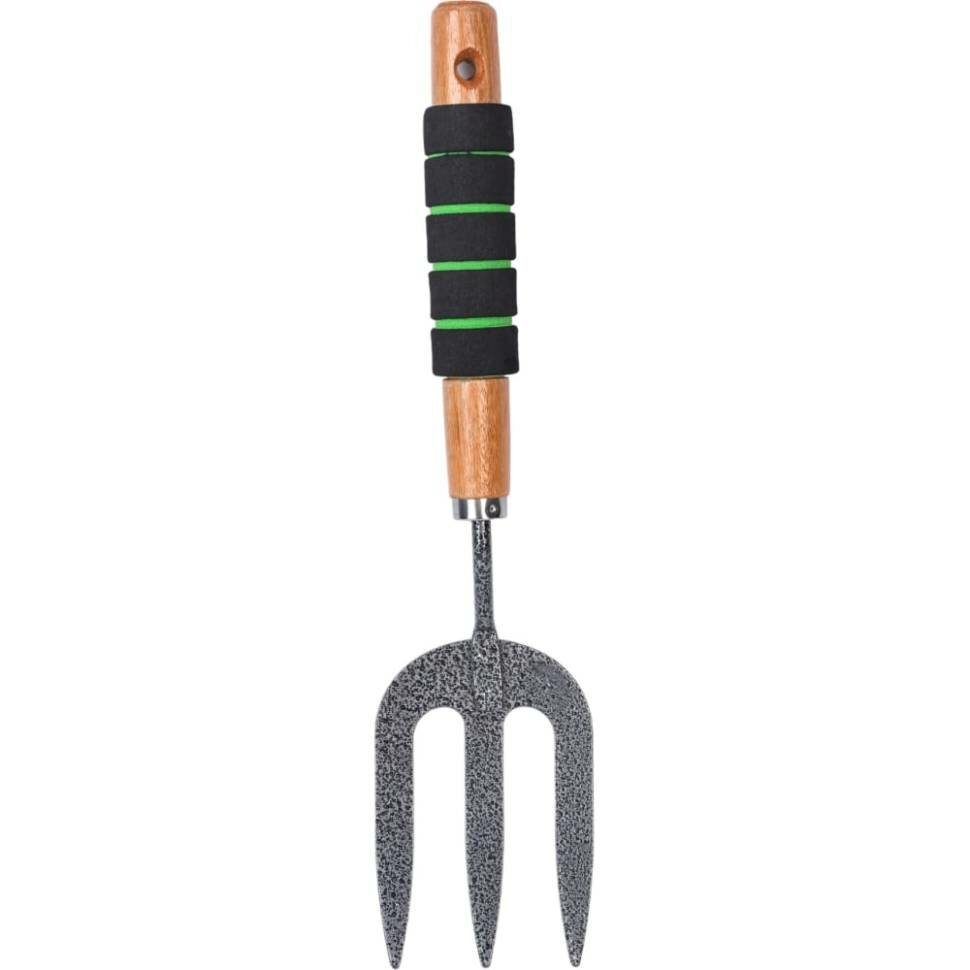 Gigant Посадочная вилка с 3 зубьями, деревянной ручкой и мягкой накладкой GVER-05