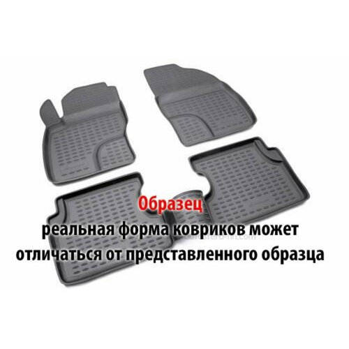 NOVLINE NLC3D4105210K Комплект резиновых автомобильных ковриков 3D в салон RENAULT Logan 2004-2009, 2010->, 4 шт. (полиуретан)