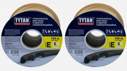 Изображение товара Комплект из 2 штук уплотнители Tytan Professional E 150m*9mm*4mm коричневый