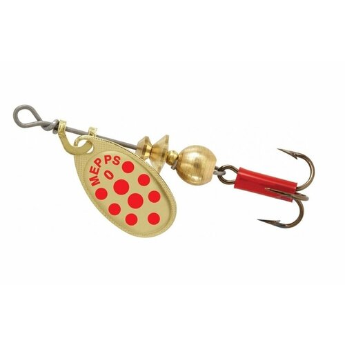 Блесна вращающаяся Mepps COMET PTS, 0, Gold/Red dots, комплект из 1 штука