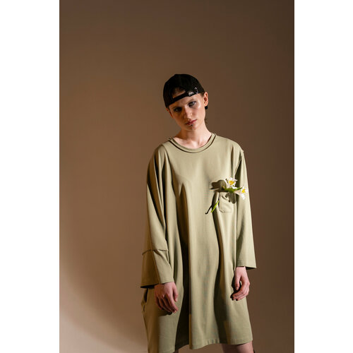 Футболка Адиантум Эц Изделие #01, размер Oversize, зеленый