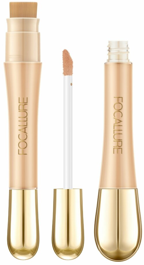 FOCALLURE Консилер с кистью Soft Matte Complete Concealer тон 03 против темных кругов, 8 г