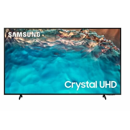 43 Телевизор Samsung UE43BU8000U 2022 HDR, LED RU, черный 65 телевизор samsung qe65q60cau 2023 led hdr ru черный