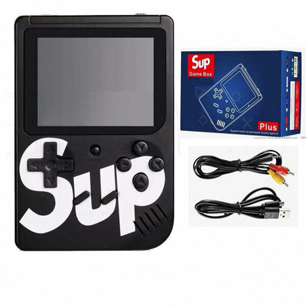 Портативная игровая приставка SUP GAME BOX PLUS 400 в 1 8 bit Black