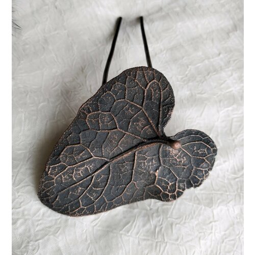 Шпилька для волос женская с украшением Листок лопуха