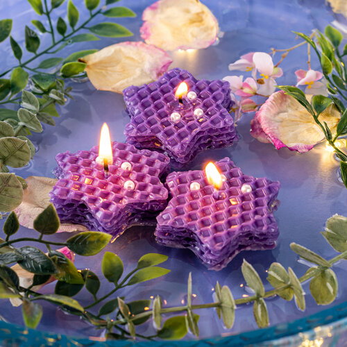 Плавающие свечи из восковой вощины Уют 5х5 см 3 шт время горения 1 час 330₽