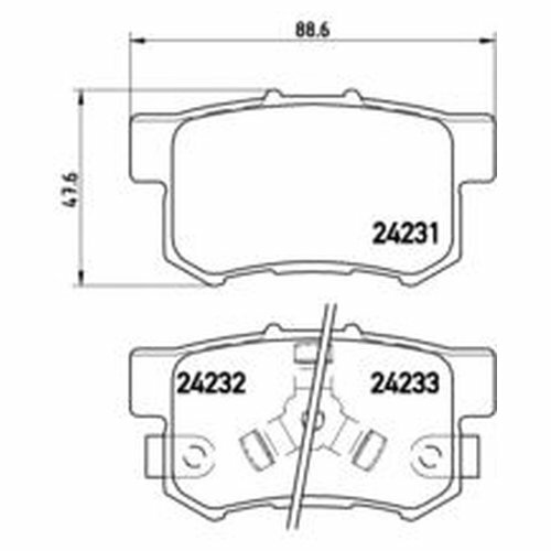 Комплект тормозных колодок Brembo p28051