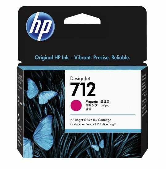 Струйный картридж HP DesignJet 712, 29 мл, пурпурный (3ED68A)