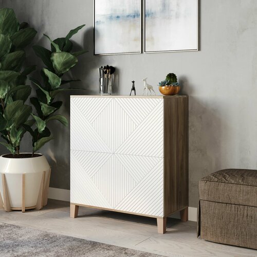 Комод для одежды Марвин - 5 высокий, тумба под телевизор, с полками, 80х90х40 см