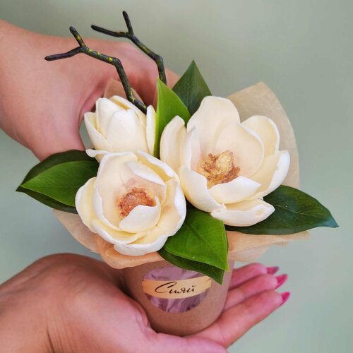 Букет из мыла ручной работы с Магнолией 900₽