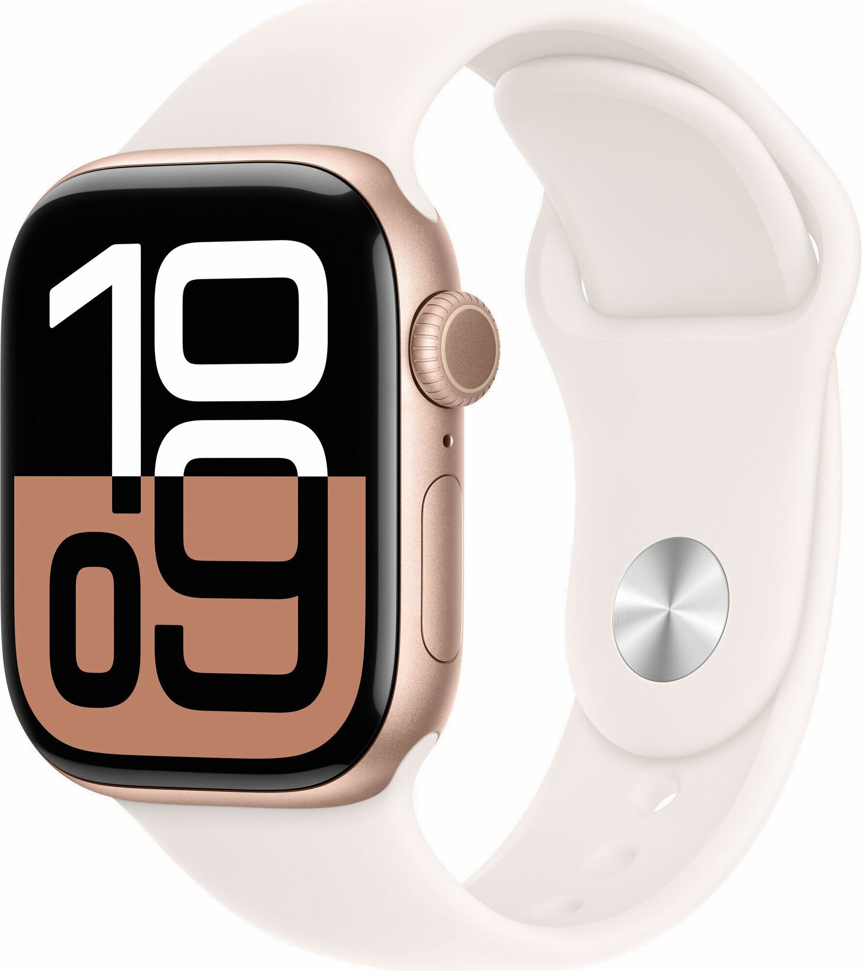 Умные часы Apple Watch Series 10 42 мм Aluminium Case GPS, Rose Gold/Light Blush Sport Band. S/M