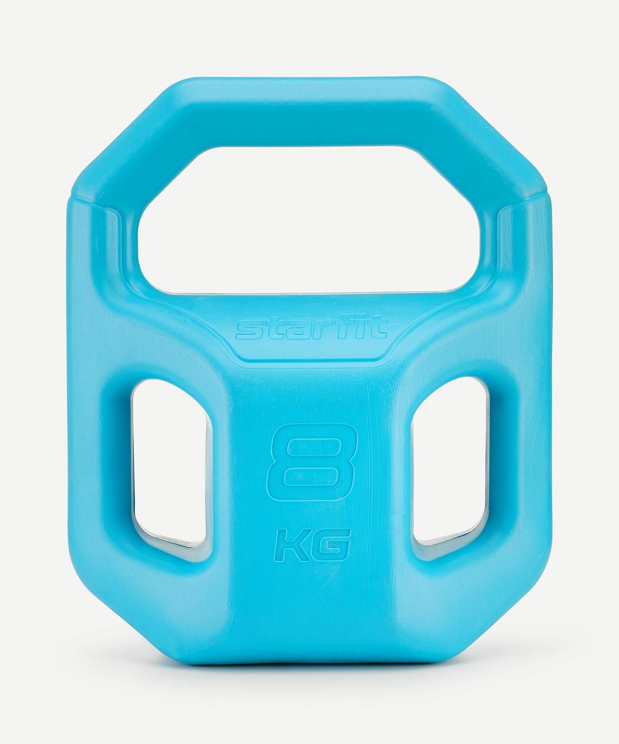 Гиря пластиковая для фитнеса Starfit DB-505, вес 8 кг, цвет синий