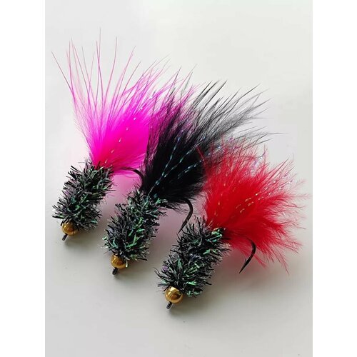 Стример-мушка для рыбалки на рыбу лососёвых пород- 3 шт.