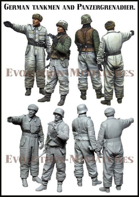 EM35193 Evolution Miniatures Германский танкист и панцергренадер 1/35