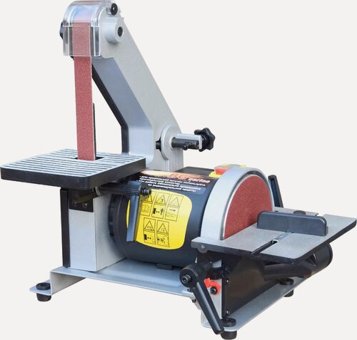 Изображение товара Тарельчато-ленточный шлифовальный станок Elmos BG 465 350Вт. Лента 760х25мм. Диск 125мм.