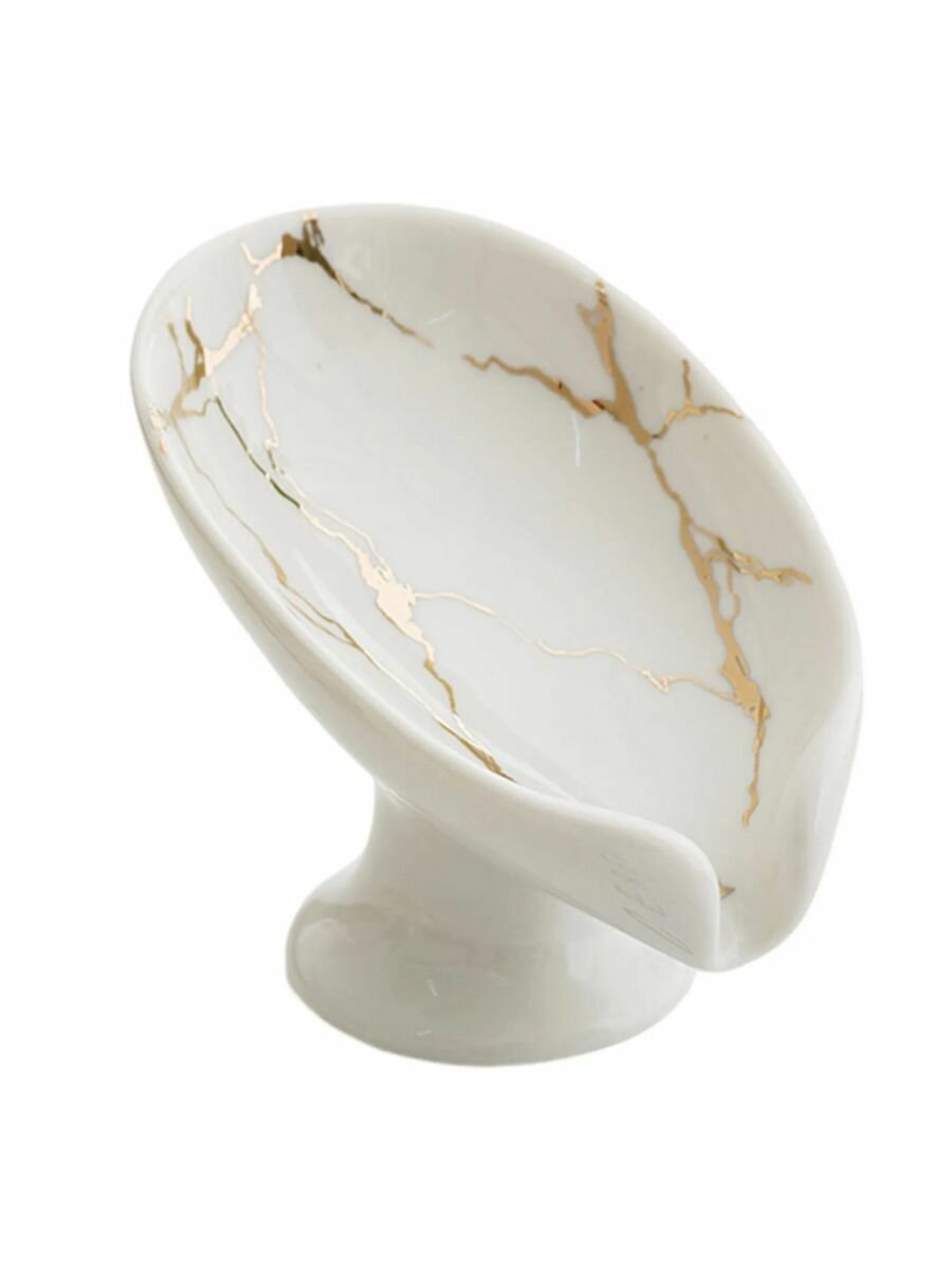 Керамическая мыльница со сливом — фото 1