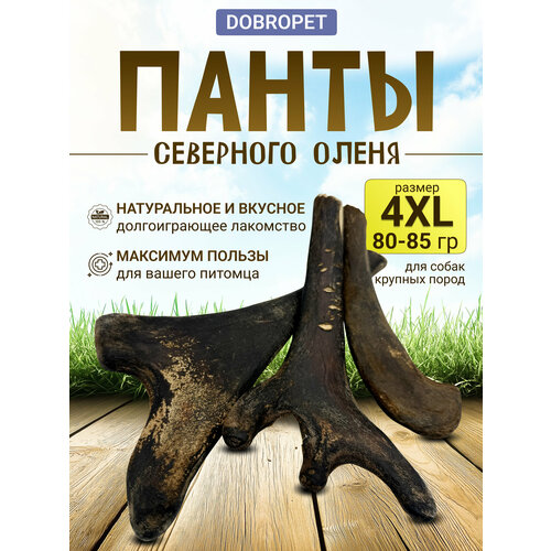 Лакомство-игрушка для собак панты рога северного оленя DOBROPET-24, 85 г
