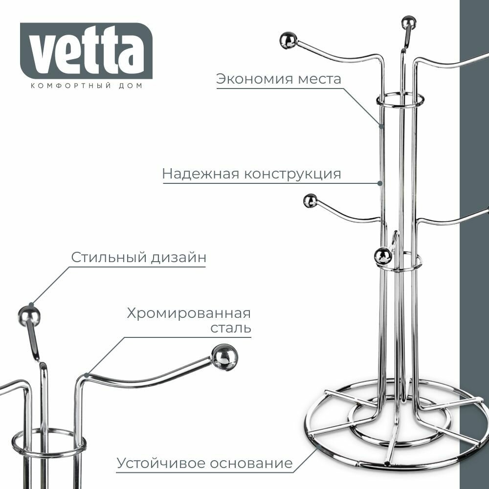 Сушилка для посуды "Vetta", нержавеющая сталь, серебристая, настольная — фото 1
