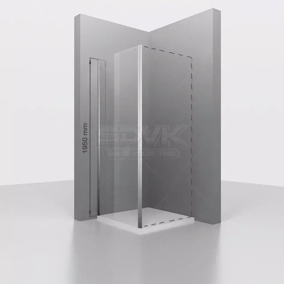 Душевая перегородка RGW Z-050-2 80×195 см, профиль хром, стекло матовое