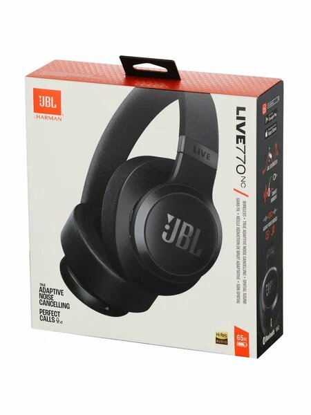 Беспроводные наушники JBL Live 770NC, Black, с шумоподавлением, 65 ч работы