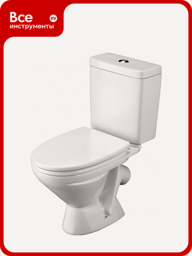 Изображение товара Унитаз-компакт Santek "Лига" эконом: 2-режима, PP 1. WH30.2.197 1WH302197, - элегантный дизайн