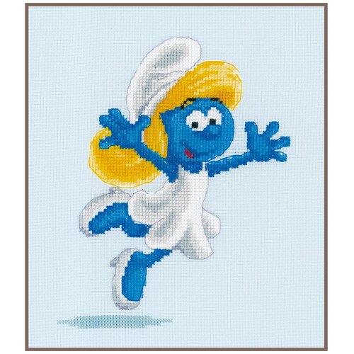 фото Pn-0185741 набор для вышивания vervaco 'смурфики. смурфетта' 17x18см