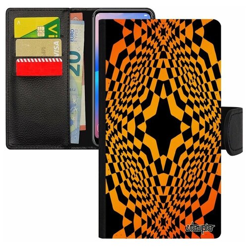 фото Чехол книжка на смартфон apple iphone 7 plus, "иллюзия звезда" узор волна utaupia