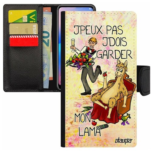 фото Чехол-книжка для мобильного iphone se 2020, "не могу - у меня лама!" карикатура юмор utaupia