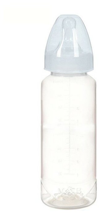 Бутылочка для кормления 250 мл цилиндр, цвет белый 9291667
