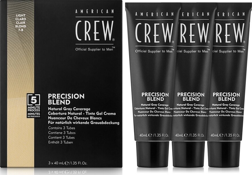 American Crew Precision Blend Краска для седых волос натуральный оттенок 4/5 3х40 мл (American Crew, ) - фото №4
