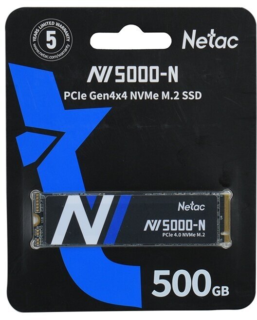 Твердотельный накопитель Netac NV5000-N Series Retail 500Gb NT01NV5000N-500-E4X