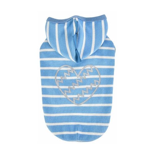 фото Футболка с капюшоном для собак pinkaholic "mamours", голубой, l (южная корея)