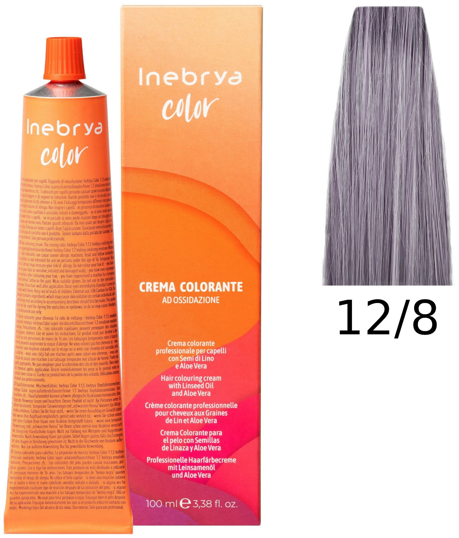 Крем-краска Inebrya Color Professional 12/8 Супер-блонд Жемчужный 100 мл