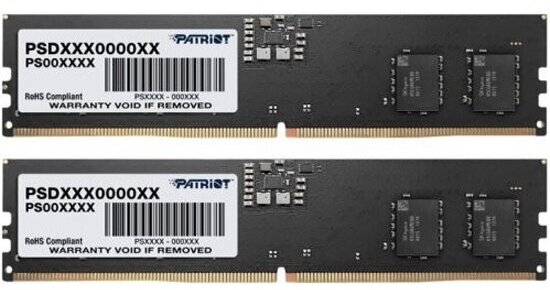 Оперативная память Patriot Memory DDR5 32GB (2x16Gb) 4800 МГц pc-38400 (PSD532G4800K)