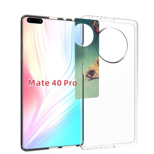 Чехол MyPads лось космонавт для Huawei Mate 40 Pro (NOH-NX9) задняя-панель-накладка-бампер